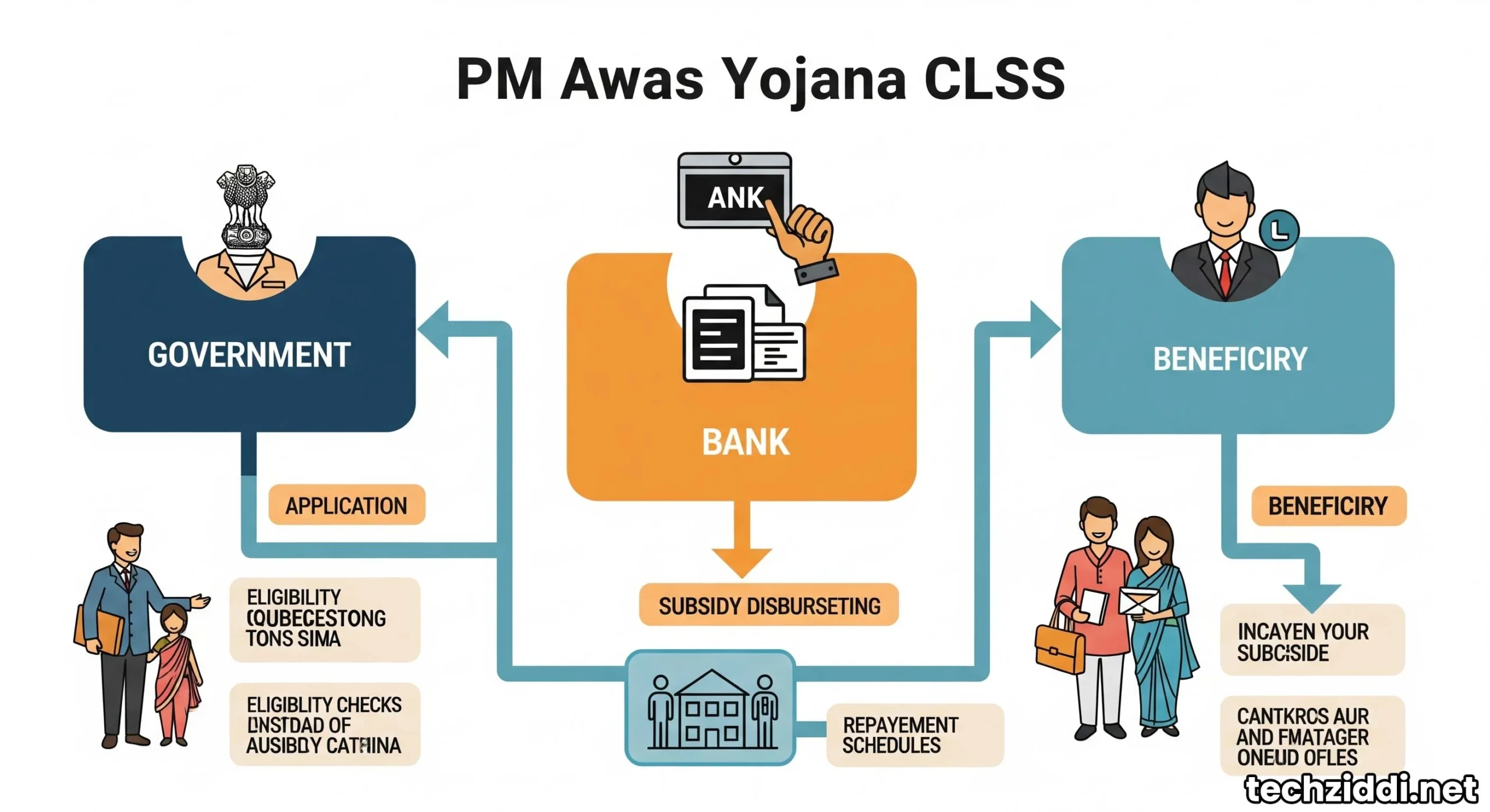 PM Awas Yojana Credit Linked Subsidy Scheme (CLSS) process flow